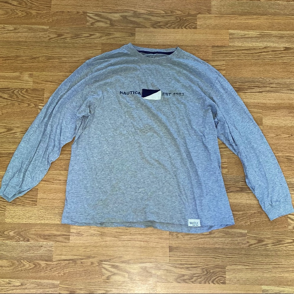 Men’s Nautica Faded Long Sleeve Graphic T-Shirt Sz. Large